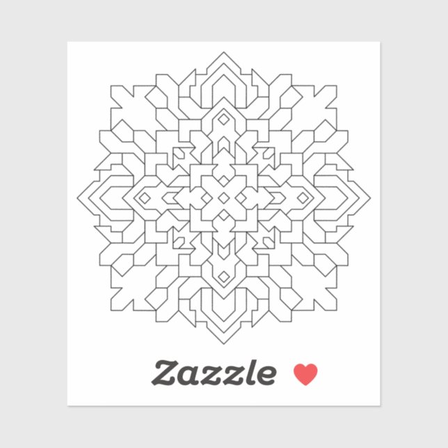 Geometric Mandala #6 Clear Aufkleber (Blatt)