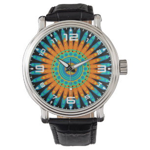Geometric Mandala Art Circle Design 48256 Armbanduhr