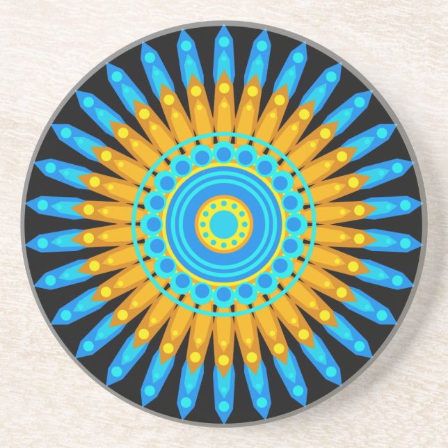 Geometric Mandala Art Circle Design 48256 Getränkeuntersetzer (Vorne)