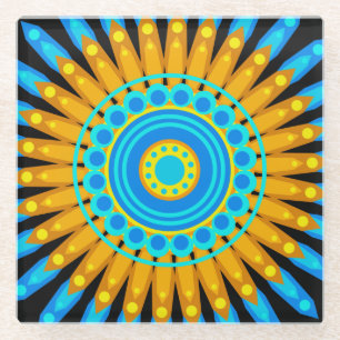 Geometric Mandala Art Circle Design 48256 Glasuntersetzer