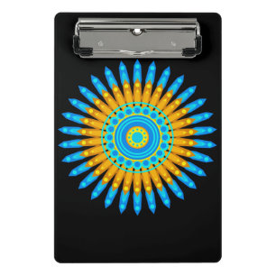 Geometric Mandala Art Circle Design 48256 Mini Klemmbrett