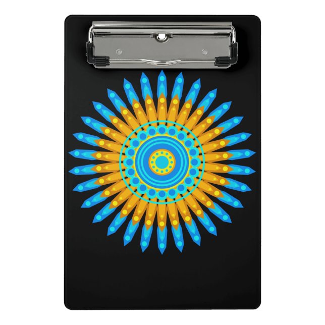 Geometric Mandala Art Circle Design 48256 Mini Klemmbrett (Vorderseite)