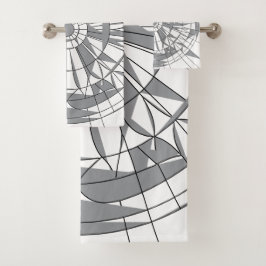 Geometric Mandala Pattern Badhandtuch Set