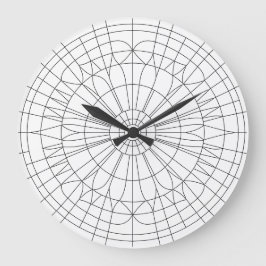 Geometric Mandala Pattern Große Wanduhr