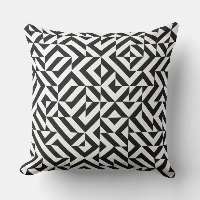 Geometric Modern Abstract Jumble Hand Garden Decor Kissen (Vorderseite)