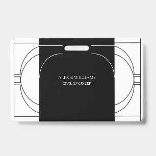 Geometric Modern Minimalistisch Elegant Beruflich Ausweis
