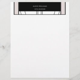 Geometric Modern Minimalistisch Elegant Beruflich Briefbogen