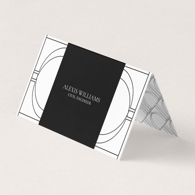 Geometric Modern Minimalistisch Elegant Beruflich Visitenkarten (Vorderseite)