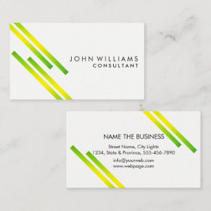 Geometric Modern Nature Green Beruflich Visitenkarte