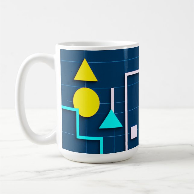 Geometric Modern Tech Kaffeetasse (Links)