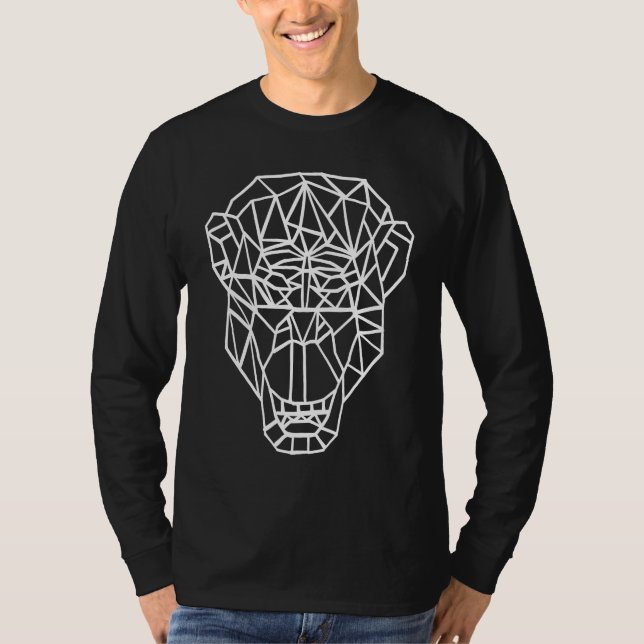 GEOMETRIC MONKEY ILLUSTRATION GORILLA LOW POLY T-Shirt (Vorderseite)