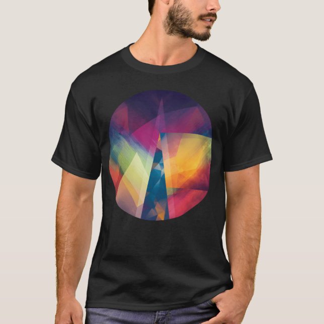 Geometric Mountains Abstract Mountain Camping Adve T-Shirt (Vorderseite)