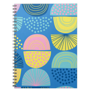 Geometric Nordic: Moderner Abstrakter Hintergrund. Notizblock