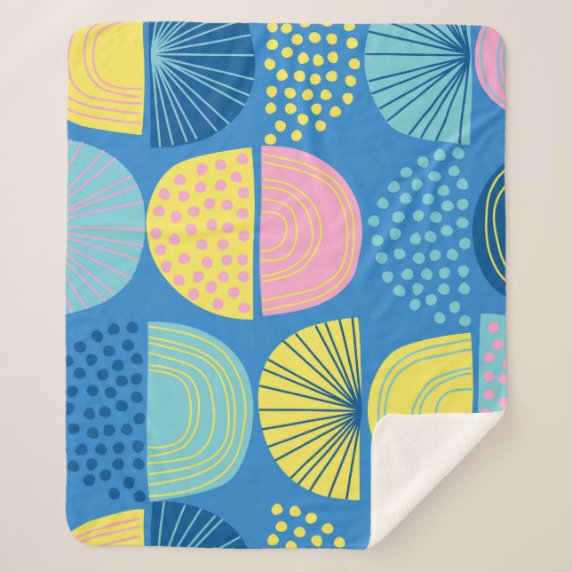 Geometric Nordic: Moderner Abstrakter Hintergrund. Sherpadecke (Vorderseite)