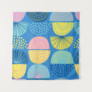 Geometric Nordic: Moderner Abstrakter Hintergrund. Wandteppich