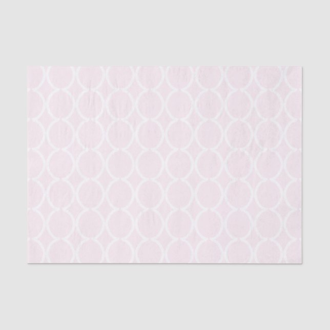 Geometric Ogee Lattice Soft Pink Seidenpapier (Vorderseite)