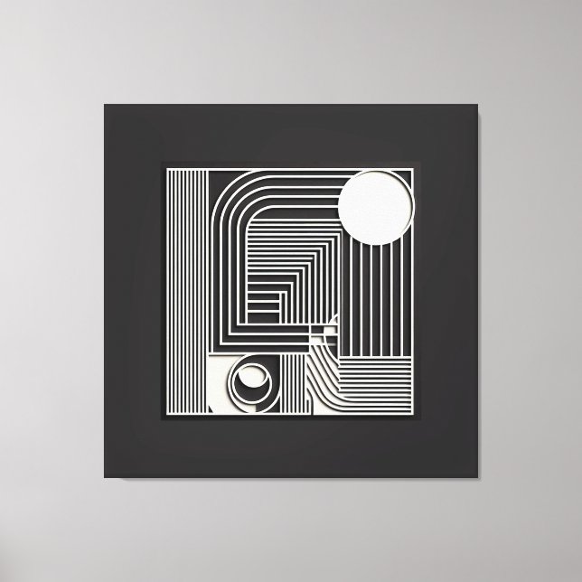 Geometric Orbit Lines Leinwanddruck (Vorderseite)