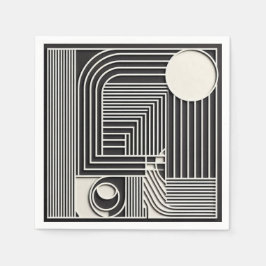 Geometric Orbit Lines Serviette