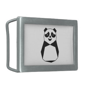 Geometric Panda Rechteckige Gürtelschnalle