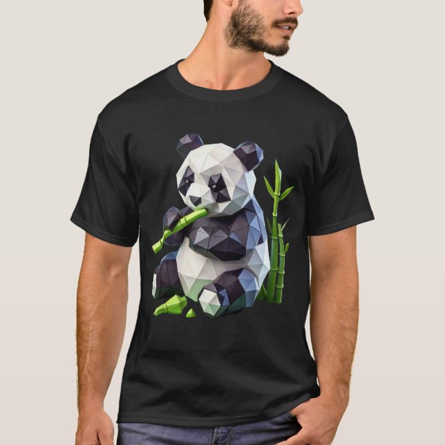 Geometric Panda Serenity T-Shirt (Vorderseite)