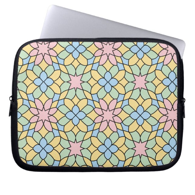 Geometric Pastel Pattern Laptopschutzhülle (Vorderseite)