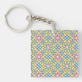 Geometric Pastel Pattern Schlüsselanhänger