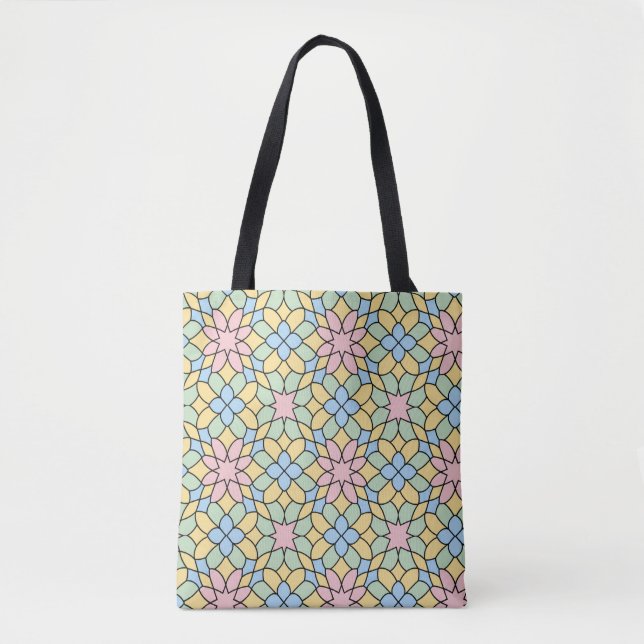 Geometric Pastel Pattern Tasche (Vorderseite)