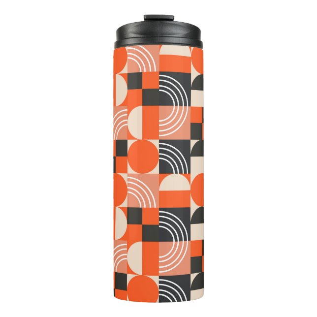 Geometric pattern in bright color blocks.  thermosbecher (Vorderseite)