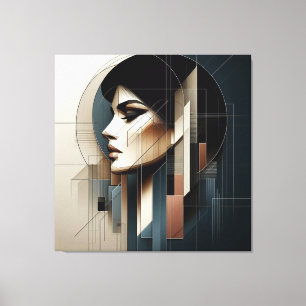 Geometric Profile Composition Leinwanddruck