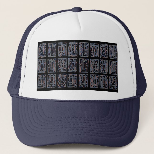 Geometric Pulse Foam Trucker Hat Truckerkappe (Vorderseite)