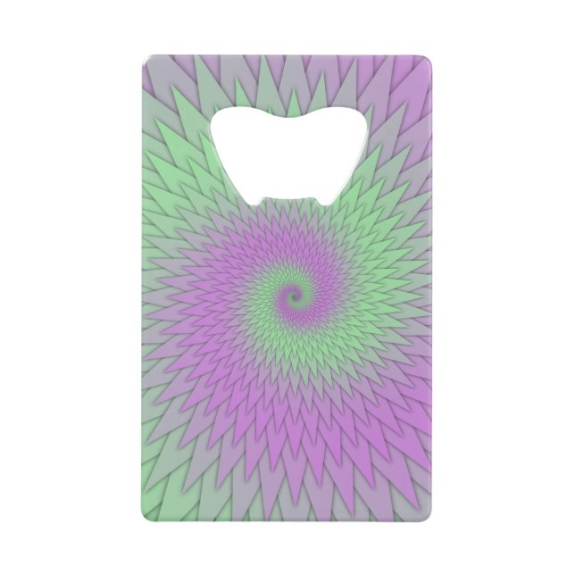 Geometric Purple and Green Geldbeutel Flaschenöffner (Vorderseite)