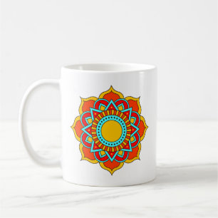 Geometric Red Mandala Blume-54567 Kaffeetasse