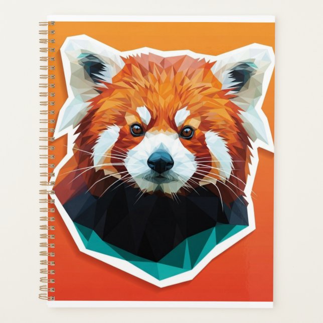 Geometric Red Panda Planer (Vorderseite)