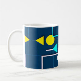 Geometric Retro Tech   Kaffeetasse