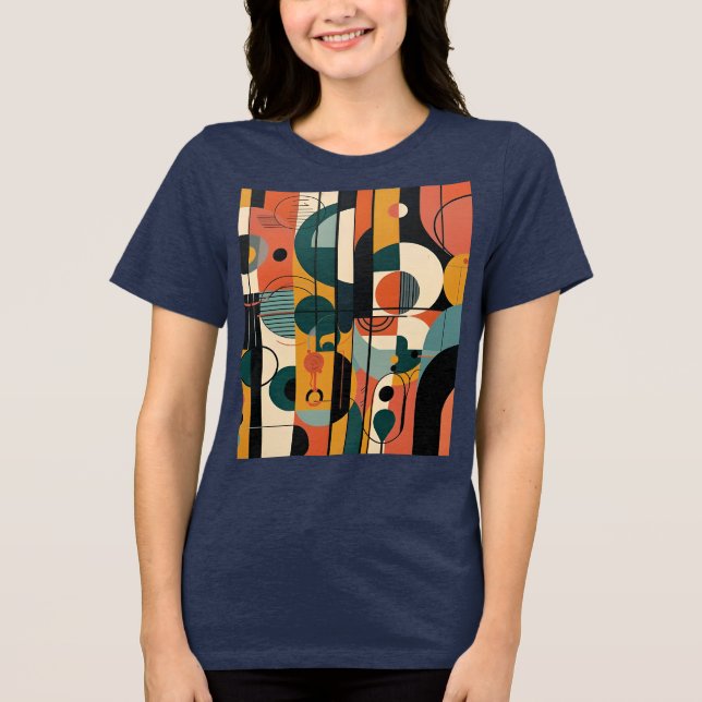 Geometric Rhythm Tri-Blend Shirt (Vorderseite)