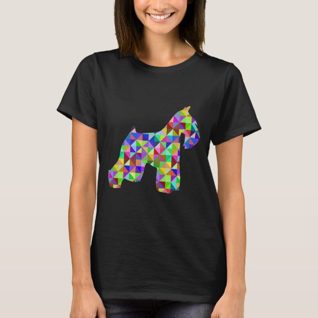 Geometric Schnauzer T-Shirt (Vorderseite)