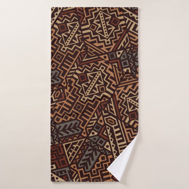 Geometric seamless pattern created in trendy ethni (Serviette de bain)