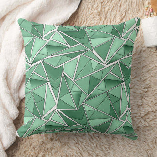 Geometric shapes abstract green pattern kissen