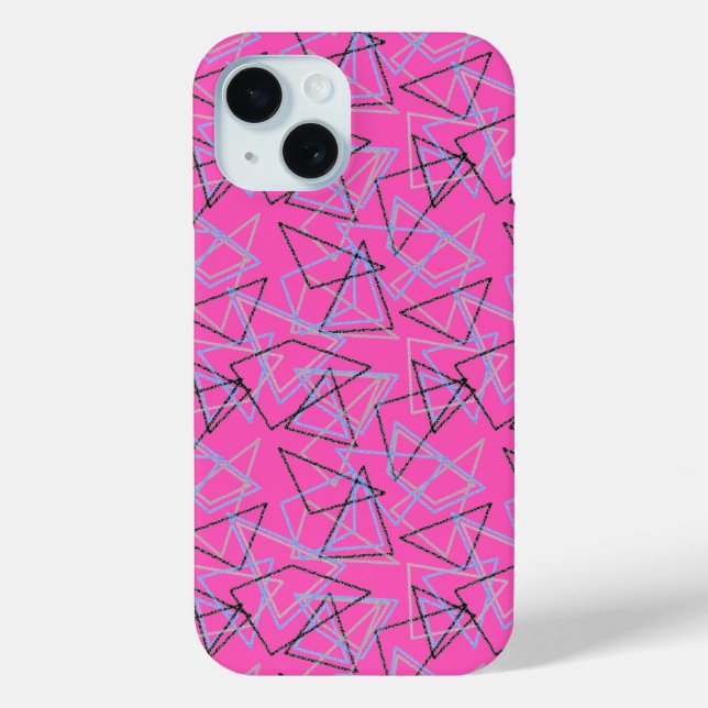 Geometric shapes in chalk on white  Case-Mate iPhone hülle (Rückseite)