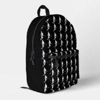 Geometric Skiers Winterski Muster Schwarz