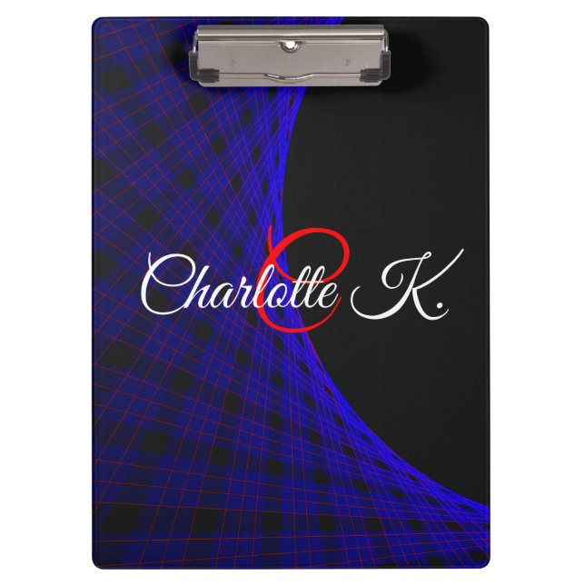 Geometric Space Carpet Clipboard Klemmbrett (Vorderseite)