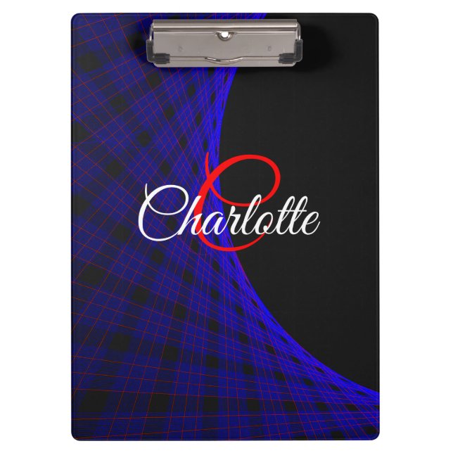 Geometric Space Carpet Clipboard Klemmbrett (Vorderseite)