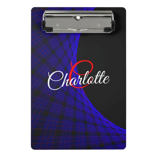 Geometric Space Carpet Mini Clipboard Mini Klemmbrett (Vorderseite)