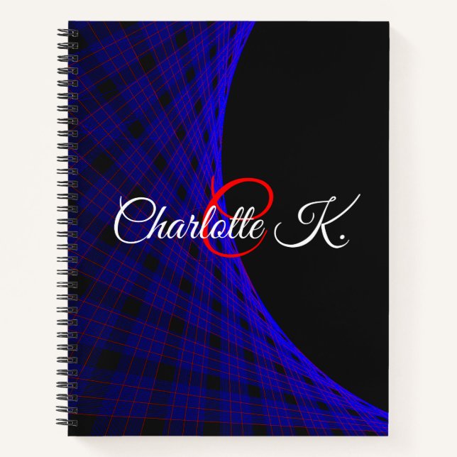 Geometric Space Carpet Spiral Notebook Notizbuch (Vorderseite)
