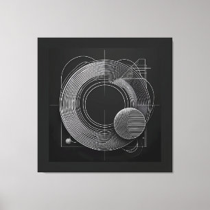 Geometric Sphere Matrix Leinwanddruck