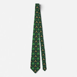 Geometric St Patricks day Celtic Triskele Kleeblat Krawatte