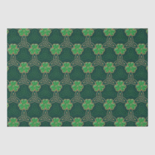 Geometric St Patricks Day Celtic Triskele Kleeblat Seidenpapier