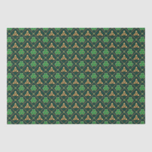 Geometric St Patricks day Celtic Triskele Kleeblat Seidenpapier