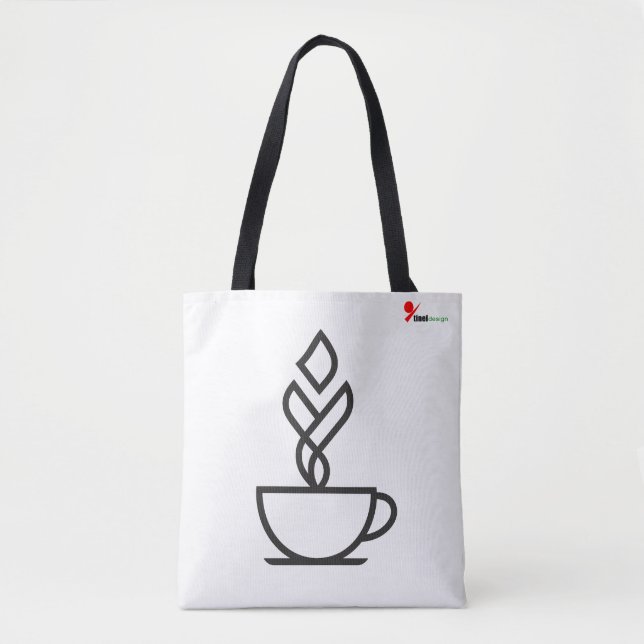 Geometric Steam Coffee Cup  – Minimalist Te Tasche (Vorderseite)