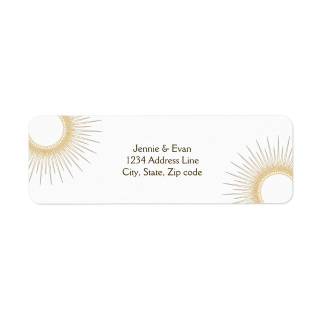 Geometric Sun Modern & Elegante Hochzeit (Vorne)